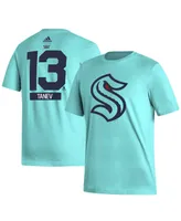 Men's adidas Brandon Tanev Teal Seattle Kraken Reverse Retro 2.0 Name and Number T-shirt