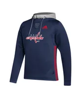 Men's adidas Navy Washington Capitals Skate Lace Team Pullover Hoodie