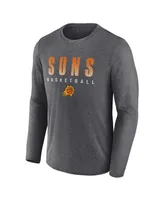 Men's Fanatics Heathered Charcoal Phoenix Suns Where Legends Play Iconic Practice Long Sleeve T-shirt