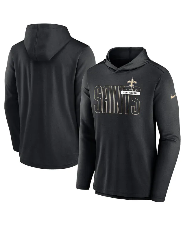 Men's Nike Gray New Orleans Saints Sideline Athletic Stack Performance Pullover Hoodie Size: Small