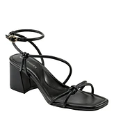 Marc Fisher Women's Gurion Square Toe Strappy Block Heel Sandals