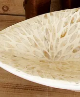 Rosemary Lane Mother of Pearl Tray, 22" x 6" x 10"