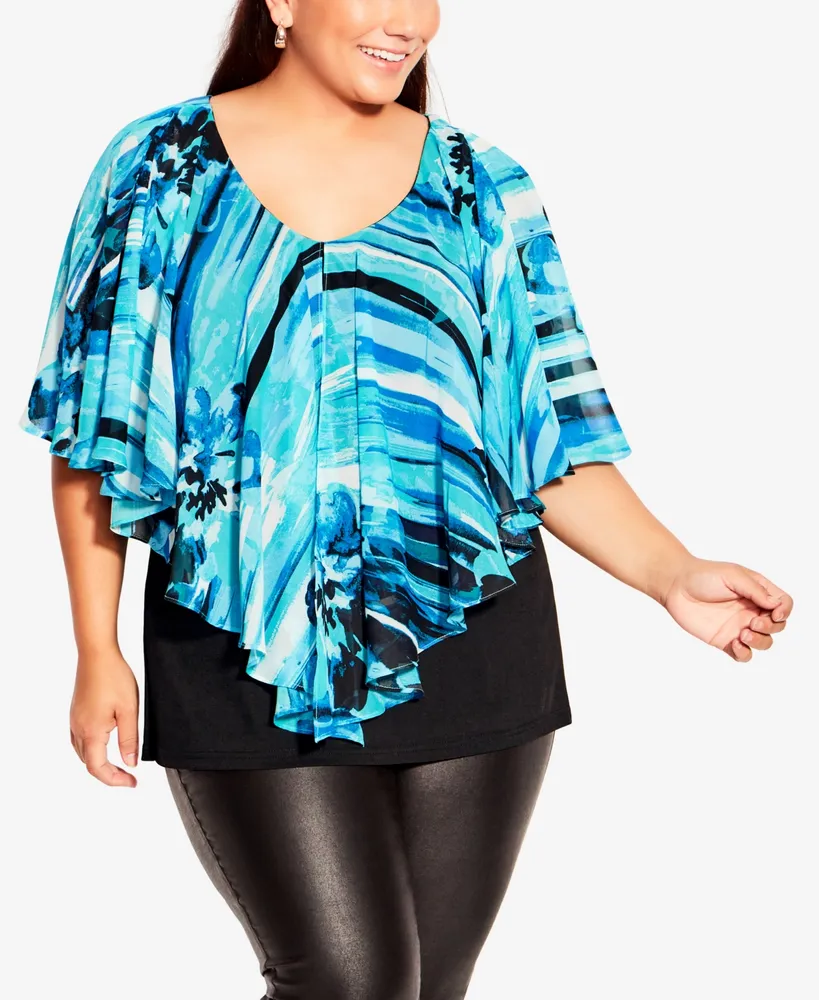 Avenue Plus Size Longline Blouse Top