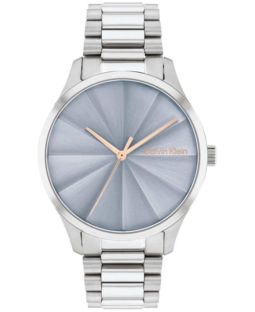 Calvin Klein Unisex 3-Hand Silver-Tone Stainless Steel Bracelet Watch 35mm