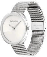 Calvin Klein Women's 2-Hand Silver-Tone Stainless Steel Mesh Bracelet Watch 36mm