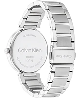 Calvin Klein Women's 2-Hand Silver-Tone Stainless Steel Bracelet Watch 36mm