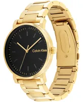 Calvin Klein Men's 3-Hand Gold-Tone Stainless Steel Bracelet Watch 43mm