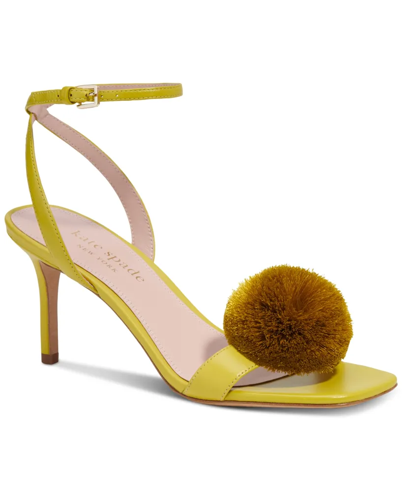 Kate Spade New York Women's Amour Pom Pom Ankle-Strap Dress Sandals