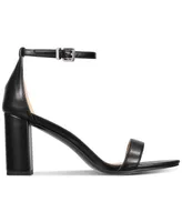 Vaila Shoes Women's Zoe Ankle-Strap Block-Heel Dress Sandals-Extended sizes 9-14