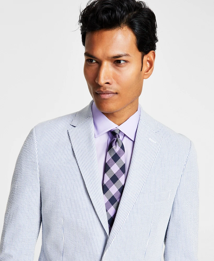 Tommy Hilfiger Men's Modern-Fit THFlex Seersucker Suit Jacket