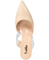 Vaila Shoes Women's Valencia Lucite Strappy Slip-On Pumps-Extended sizes 9-14