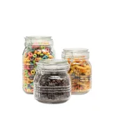 Style Setter Portland Square Glass Canisters, Set of 3