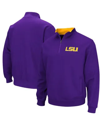 Men's Colosseum Purple Lsu Tigers Big and Tall Tortugas Quarter-Zip Jacket