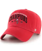 Men's '47 Brand Red Tampa Bay Buccaneers 2022 Nfc South Division Champions Clean Up Adjustable Hat