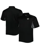 Men's Black New Orleans Saints Big and Tall Team Color Polo Shirt