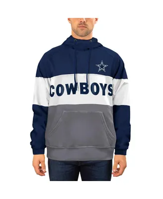 Men's New Era Navy and Gray Dallas Cowboys Fleece Star Pullover Hoodie