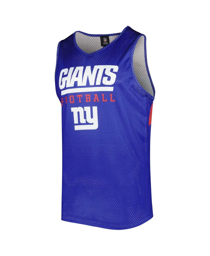 Men's Foco Royal New York Giants Colorblock Mesh V-Neck and Shorts Set