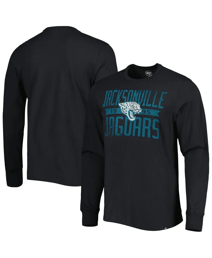 Men's '47 Brand Black Jacksonville Jaguars Wide Out Franklin Long Sleeve T-shirt