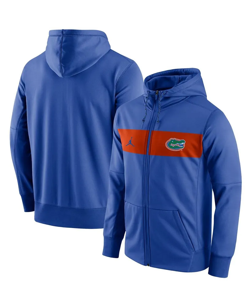 Men's Jordan Royal Florida Gators Logo Performance Full-Zip Hoodie