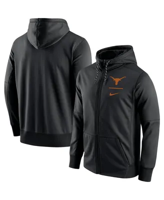 Men's Nike Black Texas Longhorns Logo Stack Performance Full-Zip Hoodie