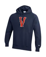 Men's Champion Navy Virginia Cavaliers Vault Logo Reverse Weave Pullover Hoodie