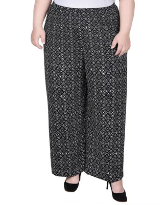 Ny Collection Plus Size Wide Leg Pull On Pants