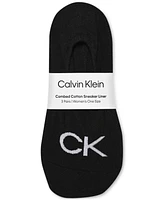 Calvin Klein Women's 3-Pk. Logo Knit Liner Socks