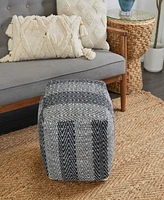 Rosemary Lane 20" x 20" x 20" Polyester Chevron Pattern Pouf