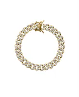 Oma The Label Frosty Link Collection 9mm Bracelet in 18k Gold- Plated Brass, 7"