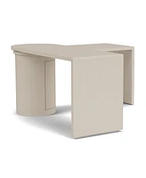 Maren 83" Wood 360 Degrees Swivel Desk