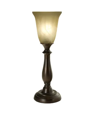 Lightaccents Rustic Lamp with Marbleized Alabaster Glass Shade