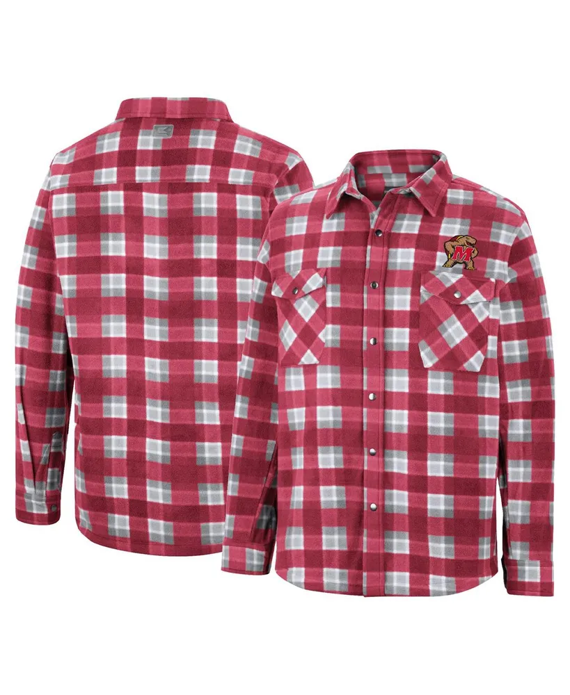 Men's Colosseum Red Maryland Terrapins Ellis Full-Snap Jacket