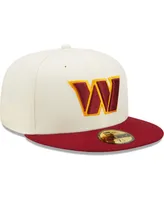 Men's New Era Cream, Burgundy Washington Commanders Tri-Chrome 59FIFTY Fitted Hat