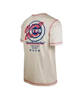 Men's New Era Cream Chicago Cubs Team Split T-shirt