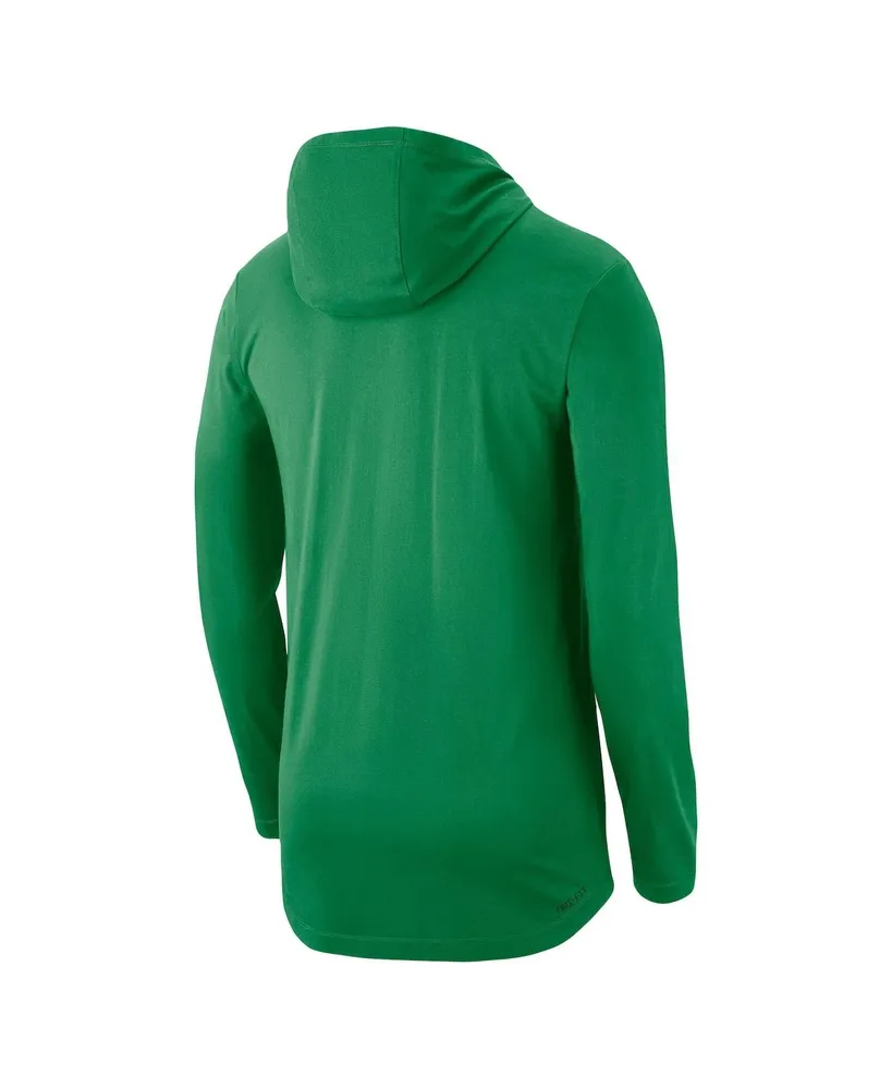 Men's Nike Green Oregon Ducks Team Performance Long Sleeve Hoodie T-shirt