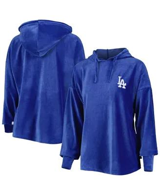 Women's Touch Royal Los Angeles Dodgers End Line Pullover Hoodie