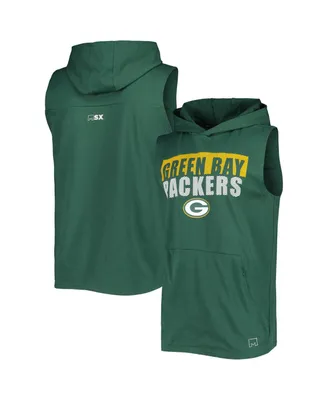 Men's Msx by Michael Strahan Green Bay Packers Relay Sleeveless Pullover Hoodie