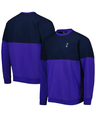 Men's adidas Navy and Purple Argentina National Team Graphic Pullover Sweatshirt