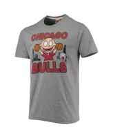 Men's Homage Heathered Gray Chicago Bulls Nba x Rugrats Tri-Blend T-shirt