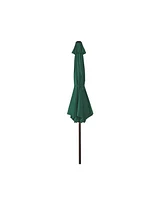 9 ft. Patio Solar Power Led lights Market Umbrella with Weight Base