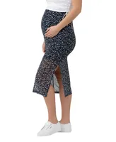 Ripe Maternity Maternity Ditsy Mesh Midi Skirt