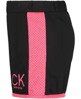 Calvin Klein Performance Big Girls Jersey Mesh Panel Active Shorts