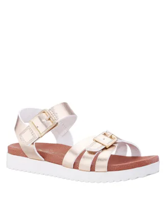Nina Big Girls Lacey Season Fastening Strap Sandals