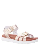 Nina Big Girls Lacey Season Fastening Strap Sandals