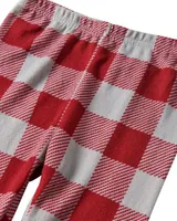 Rae Dunn Little Boys Dads Bestie Hacci Long Sleeve Top and Plaid Jogger 2 Piece Pajama Set