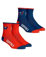 Men's Rock 'Em Socks Washington Capitals Core Team 2-Pack Quarter Length Sock Set