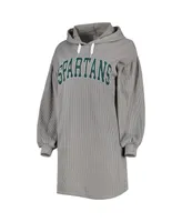 Women's Gameday Couture Gray Michigan State Spartans Game Winner Vintage-like Wash Tri-Blend Dress