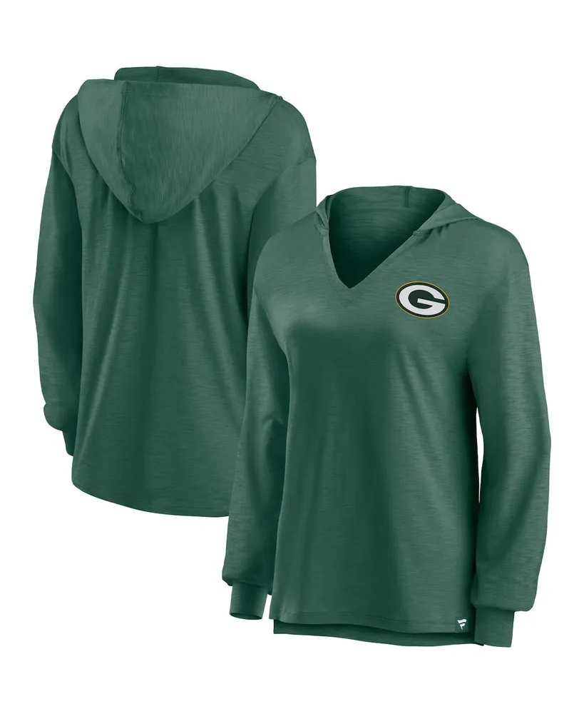 Women's Fanatics Green Green Bay Packers Jumper V-Neck Pullover Hoodie