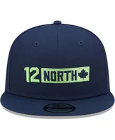 Men's New Era College Navy Seattle Seahawks 12 North Collection Snapback Hat