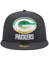 Men's New Era Graphite Green Bay Packers Color Dim 59Fifty Fitted Hat